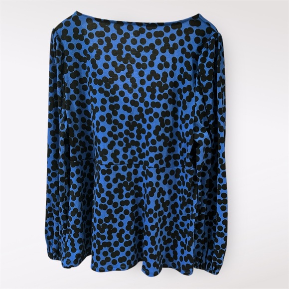 ⭐️ 3 for $10 LAST CHANCE Blue and Black Long-Sleeved Blouse - Picture 3 of 5